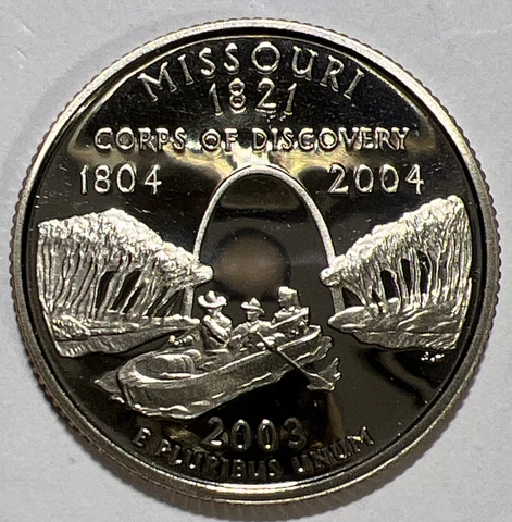 DEEP CAMEO 2003-S Missouri Statehood Quarter MO 25c GEM PROOF BUY MORE SAVE MORE Cover