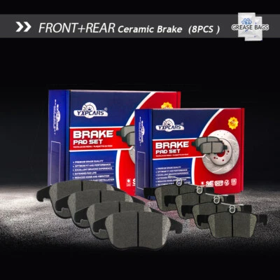 Front & Rear Ceramic Disc Brake Pads For 2013 - 2020 Ford Fusion SE Lincoln MKZ Foto 1 de 4