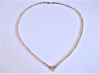 Collier Argento 925 Con Zirconi, 22,18 G - Immagine 1 di 3