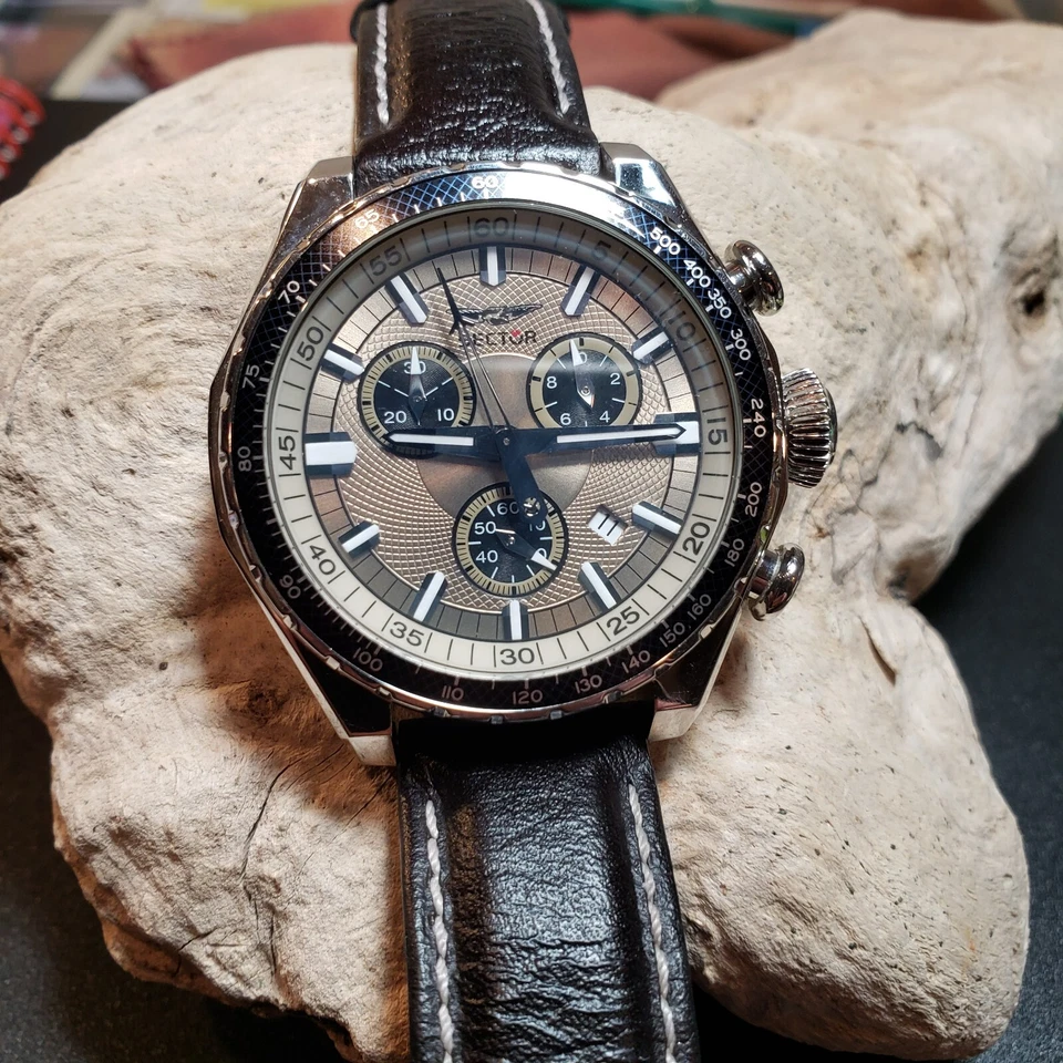 Sector No Limits 280 Chronograph Tachymeter 100M Italian Men's Watch Leather - Image 1 of 4