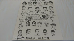Poster 16x20 autografato IBHOF Boxe Induzione 1991 JSA LOA COA Pep Patterson - Foto 1 di 4