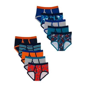 Wonder Nation Underwear Boys Multicolor Size Medium 100% Cotton Briefs 10-Pack - Picture 1 of 13
