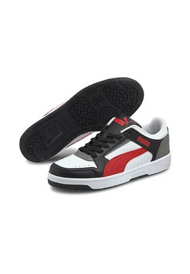 Puma Rebound Alegría Bajo Top Zapatillas de Hombre Deportiva 380747 Blanco Rojo - Imagen 1 de 4