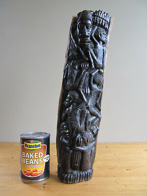Large African Tribal Carving - Tree Of Life - 17  2.5 Kg - Ebony Wood • 42.80£