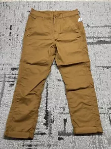 Women's Old Navy Brown Pants Jeans Side Pockets Tapered High Rise Cotton 12 NWT - Picture 1 of 16