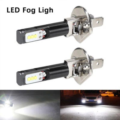 NIGHTEYE H1 LED Fog Light Driving DRL Bulbs 160W 6000K Super Bright White 5530 - Image 1 of 4