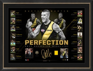 2017 Brownlow Medallist Dustin Martin Signed AFL Richmond Lithograph Framed - Picture 1 of 2