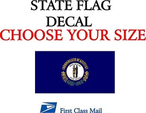 KENTUCKY STATE FLAG, STICKER, DECAL, 5 YR VINYL State flag of Kentucky - Bild 1 von 2