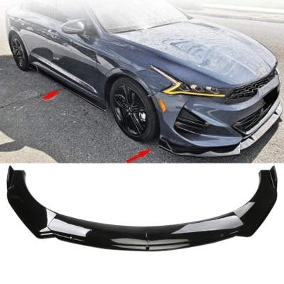 Glossy Black Front Bumper Lip Spoiler Splitter Body Kit FOR KIA K5 2021-2024 Foto 1 de 4