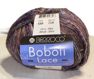NEW 1 Skein Berroco Boboli Lace Yarn Discontinued #4369 3.5 Oz Weight 350 Yards - Picture 1 of 5