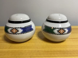 Noritake Kachina Salt & Pepper Shaker Set - Southwest Design - Picture 1 of 7