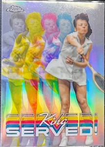 Billie Jean King 2024 Topps Cromo #SER-BK ¡Servido! Refractor  - Imagen 1 de 2