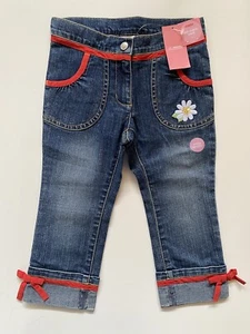 Gymboree Wish You Were Here Daisy Denim Capri Girl's Size 4 NWT - Picture 1 of 3