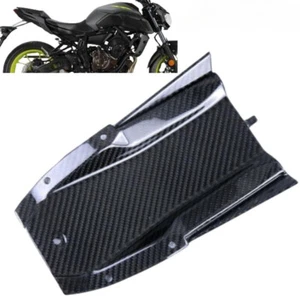 For MT-07 2018-2023 Real Carbon Fiber Underseat Undertray Lower Cover Side Panel - Picture 1 of 9