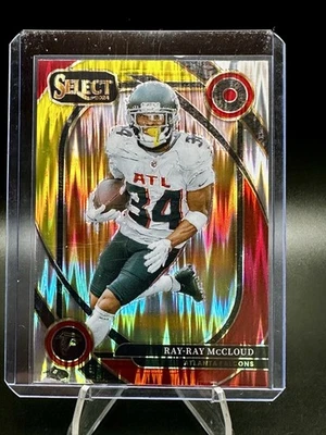 2024 Select Ray-Ray McCloud CLUB GREEN & YELLOW PRIZM SHOCK SP Falcons #289 - Image 1 of 2