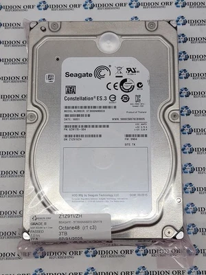 SEAGATE 3TB 3.5" SATA HDD 7200 RPM ST3000NM0033-9ZM178, GRADE B, SKU 11140 - Image 1 of 2