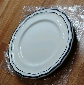 GIEN FILET Indigo Dinner Filet blue PLATE New - Picture 1 of 6