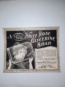 1900 Original Anzeige Weiße Rose Glycerinseife Mulhens & Kropff New York NY - Bild 1 von 1