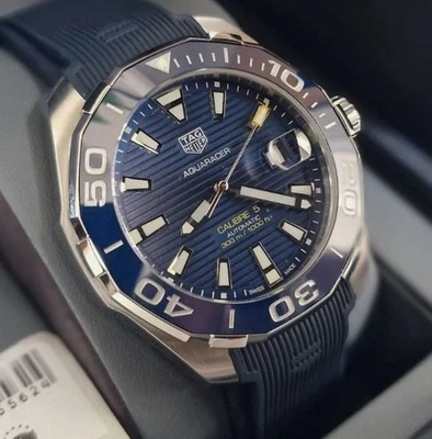 Tag Heuer Aquaracer Calibre 5 Blue WAY201B.FT6150 Automatic Wristwatch - Image 1 of 4