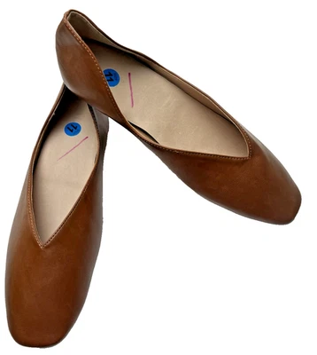 TIJN Eemeli Vegan Brown Flats Size 11 - Image 1 of 4