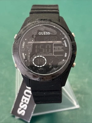 Guess Watch Reloj Digital Correa Silicona Negro Reloj U1281L2, Nuevo Foto 1 de 4