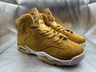 Talla 6Y Nike Air Jordan 6 Retro Alto GS Golden Harvest Trigo Zapatos 384665-705 Foto 1 de 4