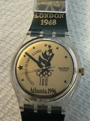 Швейцарские винтажные часы Swatch 1996 Olympics Atlanta 34 мм - Изображение 1 из 3