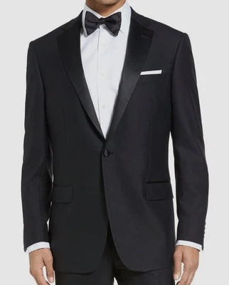 Jaqueta Hart Schaffner Marx masculina smoking de lã preta casaco esportivo tamanho 42S - Imagem 1 de 2