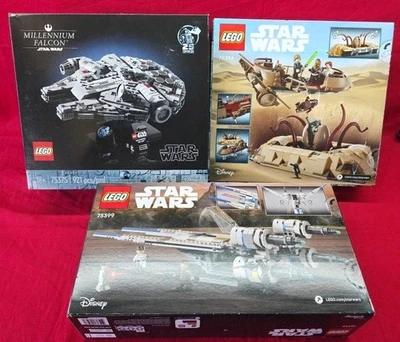 LEGO Star Wars Millennium (75375) Desert Skiff(75396) Rebel U-Wing(75399) Sealed - image 1 of 4