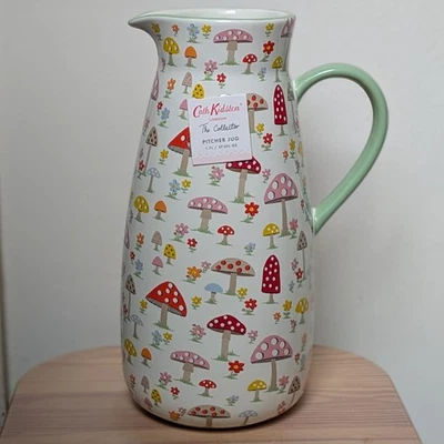 Cath Kidston 'The Collector' Ceramic 1.7L Pitcher Jug, Toadstools, Mushrooms - Image 1 of 4
