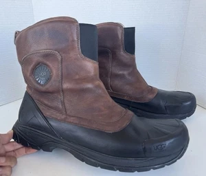 Ugg brown Leather Brantling 5781 shearling lined winter duck boots Men’s Size 14 - Picture 1 of 10