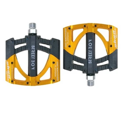 Aluminio Nylon Carretera MTB Bicicleta de Montaña XC Bicicleta Pedal Pedales Planos 3 Rodamientos Foto 1 de 4