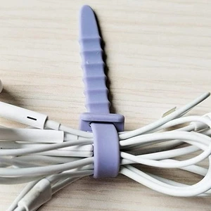 20pcs Straps Reusable Silicone Cable Zip Tie Table Elastic For Wire Management - Afbeelding 1 van 8