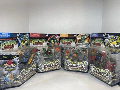 Teenage Mutant Ninja Turtles TMNT Monster Trappers Lot of 4 2004 Playmates NEW - Image 1 of 4