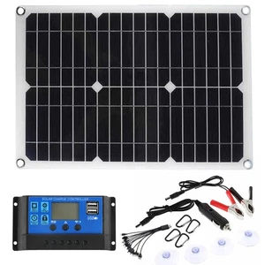 1000W Solar Panel Kit 100A Controller 12V Battery Charger Dual USB Caravan Boat - Picture 1 of 11