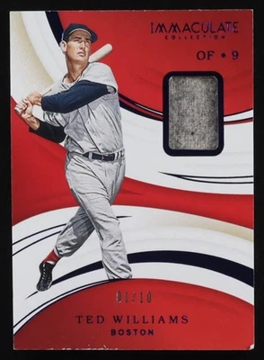 Tarjeta reliquia TED WILLIAMS 2020 Panini Immaculate Collection GU #1 de solo 10! 🔥🔥 Foto 1 de 2