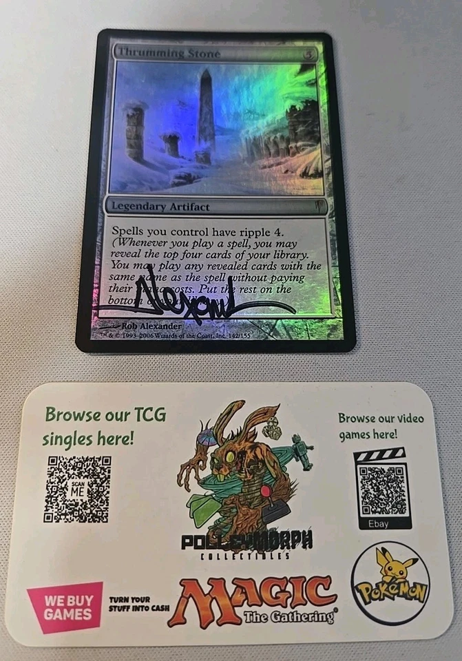 Thrumming Stone FOIL Coldsnap LP Rare SIGNED BY ARTIST ROB ALEXANDER  - Image 1 of 3