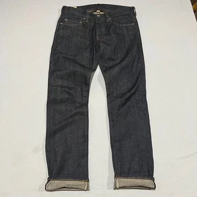 J.Crew Mens Blue Indigo Denim 484 Slim-Fit Jeans Dark Japan Selvage 30x30 - Image 1 of 4