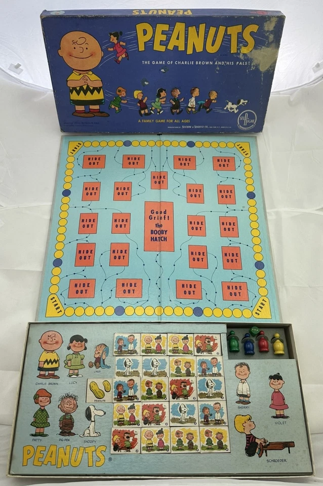 1959 Peanuts: The Game of Charlie Brown and His Pals Game by S & R Complete Good - Image 1 of 4