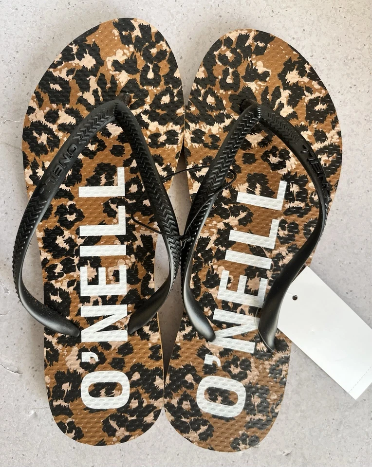 Новый с Ярлыками O'Neill Bondi животных печати сандалии шлепанцы повседневный пляж стринги женщин 10 - Изображение 1 из 4