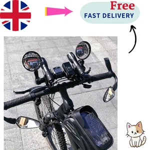 2pcs Bicycle Mirror Set, 360° Rotatable Electric Bike Mirrors, Mountain Bike.. - Picture 1 of 4
