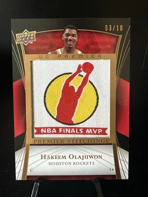 Parche de costura de cobre 2007-08 UD Premier - Hakeem Olajuwon Premier/10 Foto 1 de 2