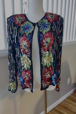 Chaqueta Floral Emma Negra Secuencia Talla M Foto 1 de 4