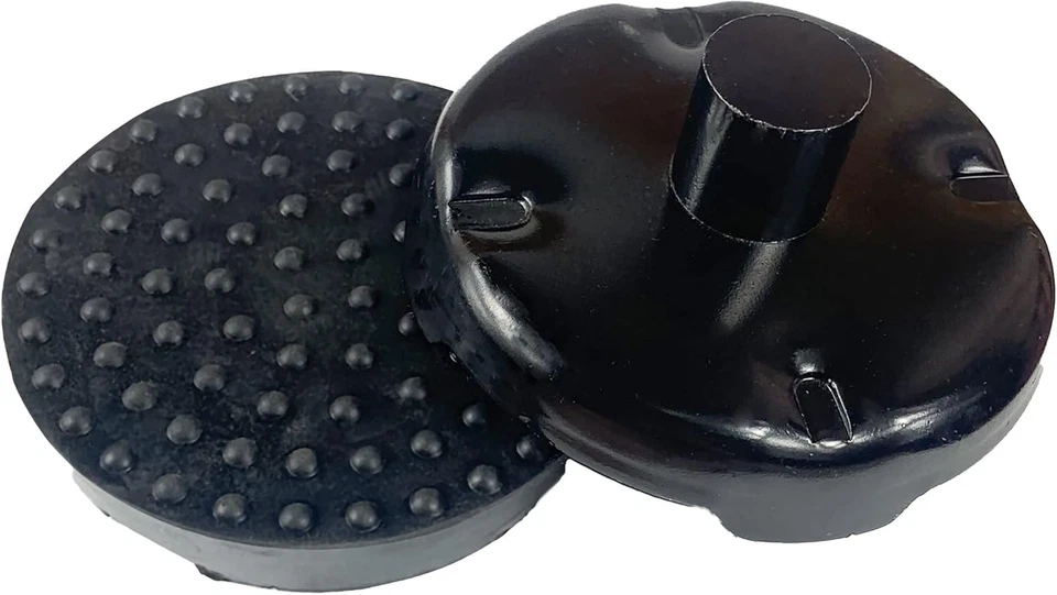 KILIXIN Floor Jack Saddle with Rubber Pad, 4.8 Inch in Diam, 1-1/8 Stem, Up to Black