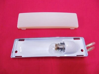 58 59 60 61 67 Chevy Impala techo rígido domo luz cromo conjunto lente bombilla enchufe Foto 1 de 3