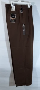 Haggar Men's No Iron Khaki pants comfort waist- 38 x 32 New w/tags Brown - Picture 1 of 9