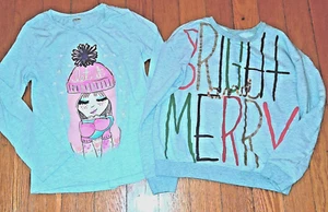 Girl's Gymboree Christmas Holiday Tops Sweatshirt Size 10 12 EUC - Picture 1 of 3