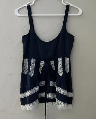 Camisola top de seda para mujer Paul & Joe azul marino talla 1 Foto 1 de 4