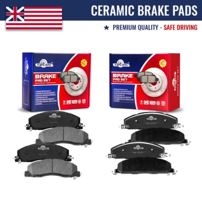 Front & Rear Ceramic Brake Pads Set for 2009 2010 2011 2012 - 2018 Ram 2500 3500 - Image 1 of 4