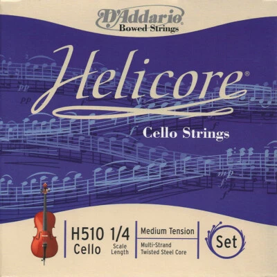 D'Addario Helicore Cello 1/4 String Set H510 - Medium Tension - Image 1 of 2
